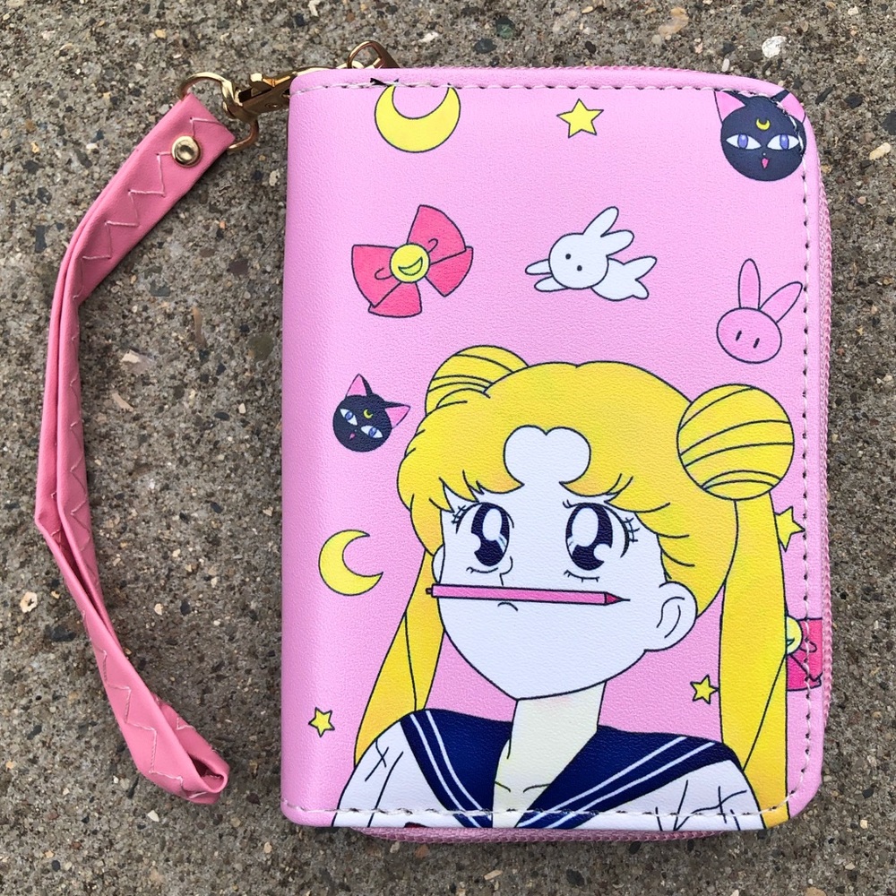 Sailor Moon Usagi Pink Luna Bunny Kawaii Wallet
